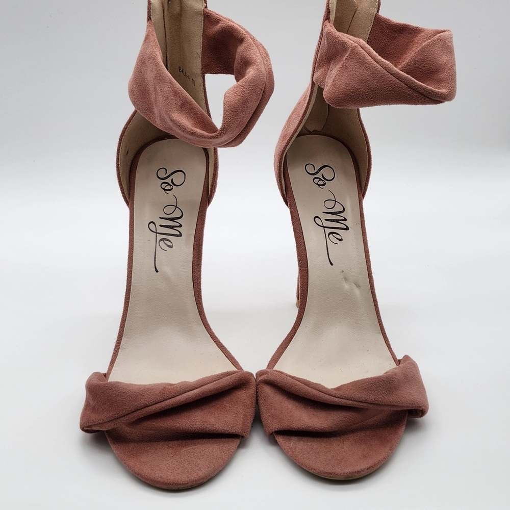 So Me Women's Blush Suede Heels